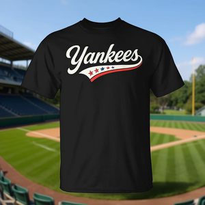T-shirt stile vintage dei Yankees, girocollo nero, taglia unisex per adulti - Product Image 3