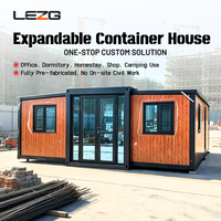Maison conteneur pliable et extensible en kit, villa préfabriquée en acier léger avec salle de bain et cuisine pour appartement temporaire ou campement
