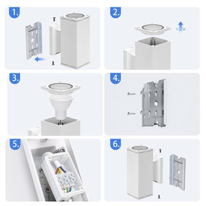 Aigostar parete esterna luce GU10 antracite in alluminio IP65 impermeabile up Down lampada per esterno balcone caldo bianco CCT illuminazione - Product Image 5