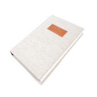 Carnet de bien-être personnalisé en lin, livraison rapide, couverture rigide, impression d'affirmations, livre en tissu, logo personnalisable, taille adaptable