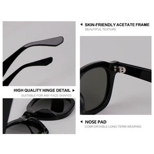 ファッションサングラス最新の女性べっ甲ハイエンドカラースタッズ付き男性眼鏡カスタムロゴサングラスアセテートサングラス - Product Image 5