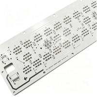 Carte de circuit imprimé en aluminium personnalisée, masque de soudure blanc, finition de surface HASL, substrat en aluminium pour LED, carte de circuit imprimé pour éclairage LED