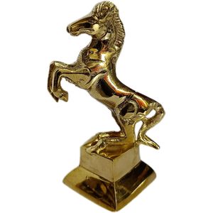 PARIJAT HANDICRAFT Brass Horse Statue Uplifted Legs Standing Horse Tableware Showpiece Home Decor Running Horse Sculpture Made - Product Image 1