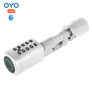 Cerradura de puerta electrónica segura con contraseña de alta seguridad OYO Residence WiFi, cerradura de puerta inteligente con cilindro de cerrojo de huellas dactilares con manija - Product Image 3