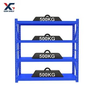 Heavy duty durable metal storage shelves multi-use factory storage shelving unit adjustable warehouse storage rack