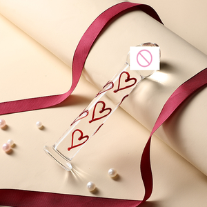 半透明の桃色のハート型ガラス魔法の杖 大人用おもちゃ 男女兼用 - Product Image 3