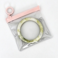 Pochette à bijoux transparente avec fermeture éclair coulissante et crochet en plastique, sac de rangement anti-ternissement pour boucles d'oreilles, colliers et accessoires
