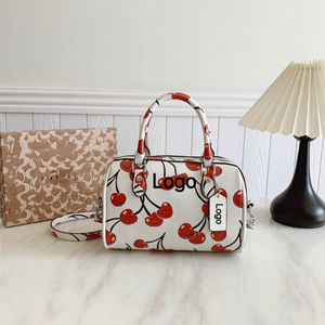 Luxe dames crossbody tas, bestseller, PU tas, retro 'kers'-print, kettingtas met logo, cadeauverpakking - Product Image 5