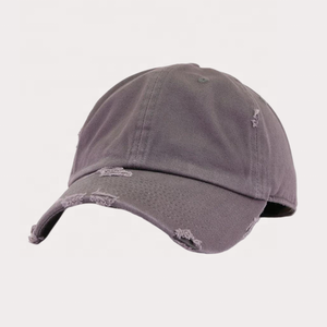 Gorras de Béisbol Deportivas de 6 Paneles de Sarga de Algodón Desgastado, con Logotipo Personalizado, Letras, Ajustables <span class=keywords><strong>para</strong></span> Adultos, Sin Estructura, Estilo <span class=keywords><strong>Papá</strong></span>, Gris, Visera Curva - Product Image 1