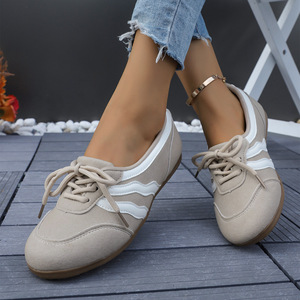 <span class=keywords><strong>Scarpe</strong></span> Bianche da Donna con <span class=keywords><strong>Tacco</strong></span> Nascosto, Doppio Laccio Posteriore, <span class=keywords><strong>Tacco</strong></span> Piatto, Casual, Trendy, Ideali per Abbinare con Abbigliamento Sportivo - Product Image 5