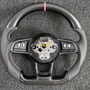Volante LED de Fibra de Carbono para vw <span class=keywords><strong>Golf</strong></span> gti Mk8 Mk8.5 8r 8 R <span class=keywords><strong>Tsi</strong></span> JETTA Passat B8 Tiguan Arteon Cc DOS - Product Image 4