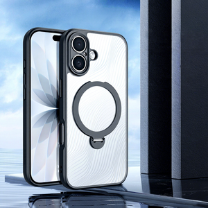 Funda magnética de cobertura total para iPhone 17/18, funda transparente ultrafina con soporte magnético giratorio. - Product Image 1