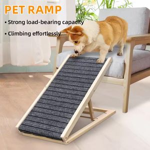 Rampe d'<span class=keywords><strong>escalier</strong></span> <span class=keywords><strong>pour</strong></span> animaux de compagnie en bois massif écologique avec poignée antidérapante <span class=keywords><strong>pour</strong></span> chiens de petite, moyenne et grande taille, utilisation intérieure à la maison - Product Image 6