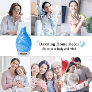 <span class=keywords><strong>Difusor</strong></span> <span class=keywords><strong>de</strong></span> aroma eléctrico <span class=keywords><strong>de</strong></span> vidrio <span class=keywords><strong>de</strong></span> onda azul al por mayor clásico para aceite esencial con 7 luces LED - Product Image 6