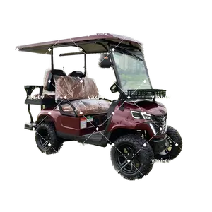 Lithium Battery Powered 4 Passenger Seats Electric Utility Cargo Golf Cart Truck with long range