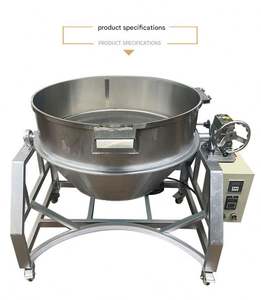 Olla Eléctrica con Calentamiento por Gas de Gran Capacidad, Inclinable, para Guisar Carne de Res y Freír en Cantina - Product Image 3