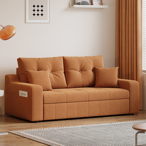Sofá <span class=keywords><strong>Cama</strong></span> de Tela Suave y <span class=keywords><strong>Elegante</strong></span>, Sofá <span class=keywords><strong>Cama</strong></span> Moderno Extraíble al por Mayor para Uso Doméstico, Apartamento, Estilo Minimalista, Sofás Lounge - Product Image 3