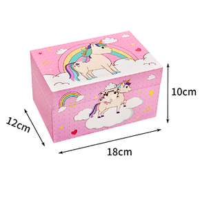 Carillon stampa cartone animato fantasia classica manovella unicorno Design rotante per personalizzare le scatole musicali multifunzionali - Product Image 2