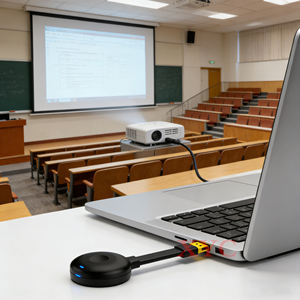 อะแดปเตอร์ <span class=keywords><strong>Miracast</strong></span> สำหรับเชื่อมต่อหน้าจอขนาดเล็กกับทีวี โปรเจคเตอร์ หรือจอภาพ ผ่าน Wifi รองรับการมิเรอร์ภาพ 4K - Product Image 2