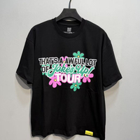 Kaos Pria Berkualitas Tinggi Cetak Huruf dan Bunga Warna-warni Grosir Lengan Pendek KAOS 'THAT'S AWFUL LOT OF COUGH SYRUP' untuk Pria