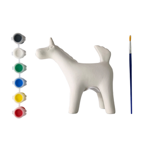 Elsas all'ingrosso salvadanai in ceramica bianca fai <span class=keywords><strong>da</strong></span> te vernici acriliche non tossiche cavalli in gesso giocattoli <span class=keywords><strong>da</strong></span> disegno divertenti - Product Image 5