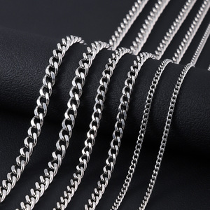 سلاسل عنق كوبية من الفولاذ المقاوم للصدأ بسماكات 3 و5 و7 ملم للرجال والنساء، سلسلة حلقات بلون ذهبي أسود مع مشبك إغلاق، مجوهرات هيب هوب - Product Image 5