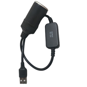 Adaptateur d'alimentation USB 5V vers 12V pour prise allume-cigare de voiture, câble amplificateur de puissance pour prise allume-cigare de voiture - Product Image 2