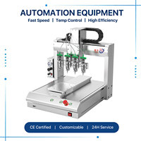 Machine de distribution de colle thermofusible PUR entièrement automatique, machine de revêtement de colle UV AB à trois axes de type bureau, machine de revêtement de silicone