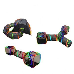 Parc de jeu pour animaux de compagnie en maille, tunnel et tente arc-en-ciel pour chat, chiot et petits animaux, certifié BSCI, pour l'extérieur - Product Image 2