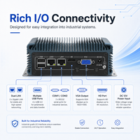 Mini PC Industrial sin Ventilador con Doble LAN, Amplio Rango de E/S, Almacenamiento SSD para Automatización y Gateway, Compatible con Windows y Linux
