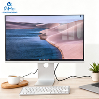 Monitor Layar Sentuh 27 Inci 4K CNC Aluminium Alloy 10-Titik IPS Desktop untuk Digital Signage
