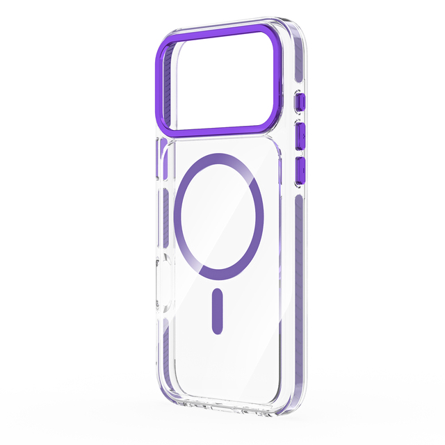 Premium Clear Magnetic Case Shockproof TPU Bumper Metal Lens Guard Anti Scratch Wholesale Cover for iPhone 17 18 Pro Max