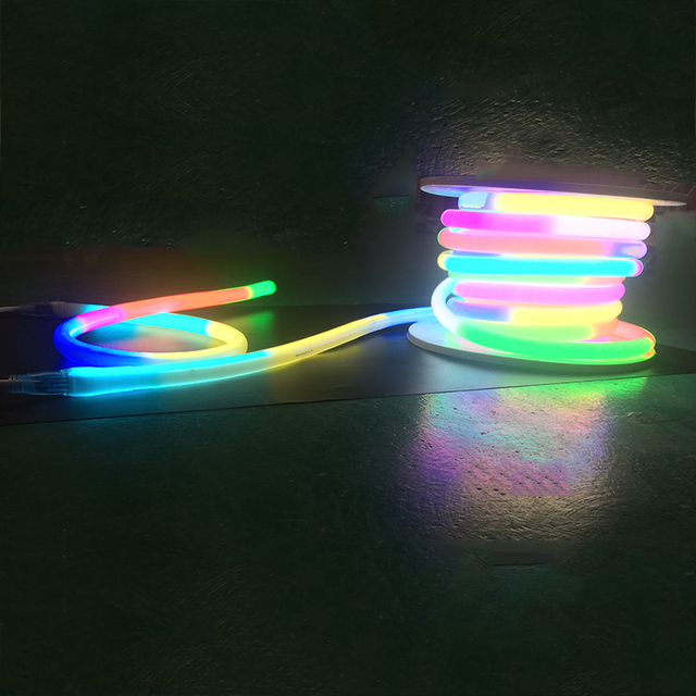 Dynamic Pixel RGB 360 Degree Round LED Neon Flex 24 Volt Pixel IP68 Tube Outdoor Light for Facade Lighting