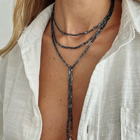 Collier ras du cou bohème en forme de Y avec pampilles dorées, perles irrégulières CCB, chaîne de clavicule à pampilles en forme de disque, pour femme, idéal pour les soirées