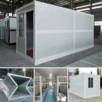 Conteneur d'expédition pliable, maison préfabriquée en kit, mini-maison portable, maisons conteneurs en capsule, bureau conteneur préfabriqué