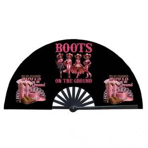 Éventails pliants holographiques personnalisés de 13 pouces, grands éventails traditionnels sculptés irrésistibles pour les fêtes américaines - Product Image 3