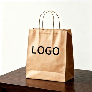 Sacs de transport alimentaire jetables en papier kraft écologiques personnalisés avec logo pour cafés, restaurants et services de traiteur (vente en gros) - Product Image 5