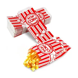 Grosir Logo Cetak Kustom Bermerek Microwaveable Kedap Udara Lucu Popcorn Ember Pop Jagung Kemasan Tas Kertas Popcorn