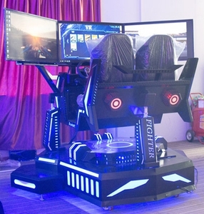 เครื่องจำลองรถแข่งในร่ม 9D แบบสามจอ พร้อมระบบจำลองการเคลื่อนไหว VR ทำจากพลาสติกและโลหะ 2 ที่นั่ง เครื่องเล่นเกมขับรถในห้างสรรพสินค้า - Product Image 4