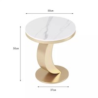 Ensemble de table basse ovale en pierre brillante de style italien, design moderne, luxe léger, mobilier minimaliste pour la maison
