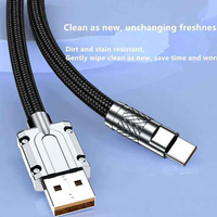 Cables de Carga Rápida OEM de 120W, Trenzados, 6A, Tipo-C, de Nailon, para iPhone, Samsung, Huawei, Xiaomi