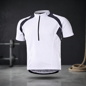 Maillot de cyclisme pour homme à demi-zip, respirant et à séchage rapide, vente en gros - Product Image 2