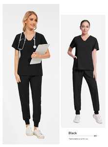 Calidad Unisex Hot Area Stretch Scrubs Pantalones largos rectos Colorido conjunto <span class=keywords><strong>de</strong></span> uniforme <span class=keywords><strong>de</strong></span> hospital para ropa <span class=keywords><strong>de</strong></span> <span class=keywords><strong>trabajo</strong></span> <span class=keywords><strong>de</strong></span> salón <span class=keywords><strong>de</strong></span> belleza - Product Image 4