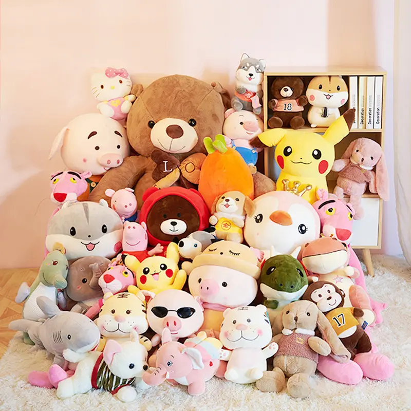 Wholesale Cheap Promotion Plush Doll 25-30cm Mix Plush Toys Soft Stuffed Doll For Claw Machine