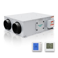 Système de ventilation de conduit d'air de style résidentiel 350CMH Ventilateur de récupération de chaleur/énergie 220V avec moteur pour bâtiments verts