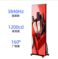 Afficheur LED intérieur MDS P2.5 640*1920mm SMD couleur intégrale 3840HZ Système Android avec roulettes Garantie 2 ans Utilisation publicitaire