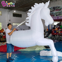 Caballo Inflable Publicitario con Alas, Mascota de Dibujos Animados, Marioneta de Caballo, Caballo Volador Inflable Personalizado para Eventos de Carnaval