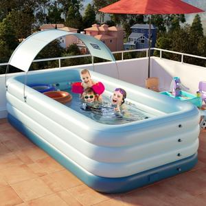 Grande piscine gonflable extérieure en PVC pour la natation et la <span class=keywords><strong>pataugeoire</strong></span> des enfants en famille - Product Image 1