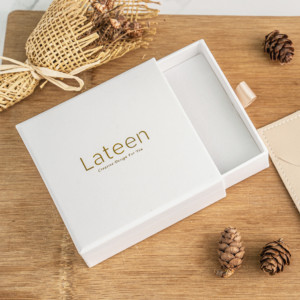 Custom Logo White Thick Cardboard Paper Sliding Jewelry Packaging <b>Box</b> <b>Gift</b> <b>Box</b> for <b>Earrings</b> Ring Necklace Bracelet - Product Image 1