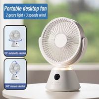Hxtc88 Lcd affichage numérique 4000mAh Usb Rechargeable tête ajustée verticale tenture murale Portable petit petit ventilateur de bureau de Table
